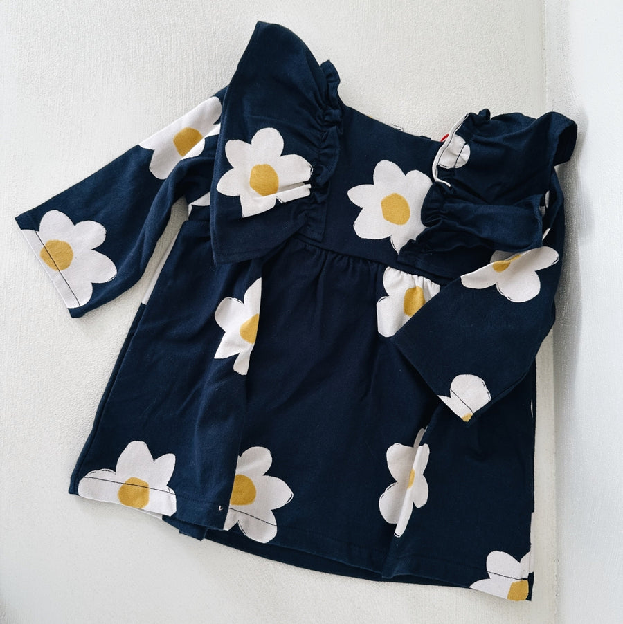 BABY BIG FLOWER RUFFLE WOVEN DRESS 6m