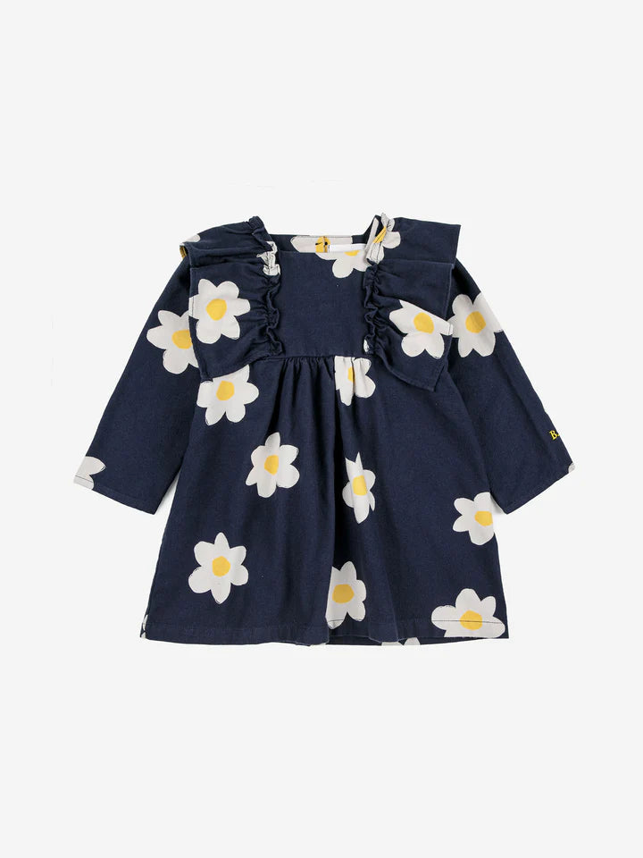 BABY BIG FLOWER RUFFLE WOVEN DRESS 6m