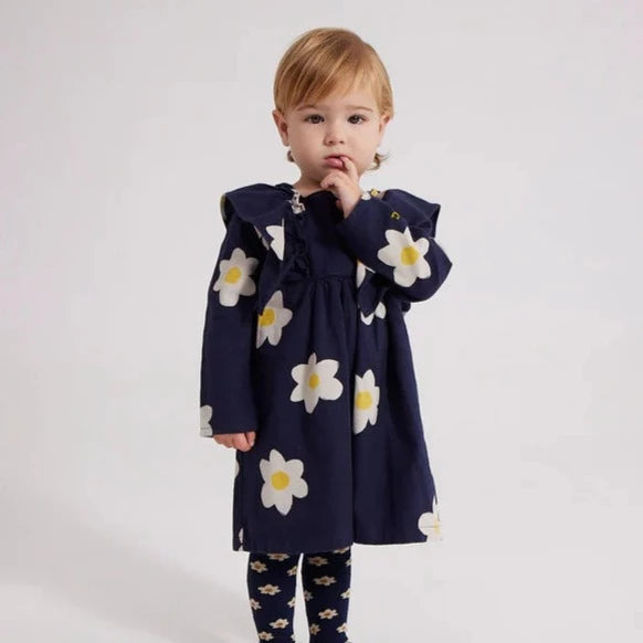 BABY BIG FLOWER RUFFLE WOVEN DRESS 6m