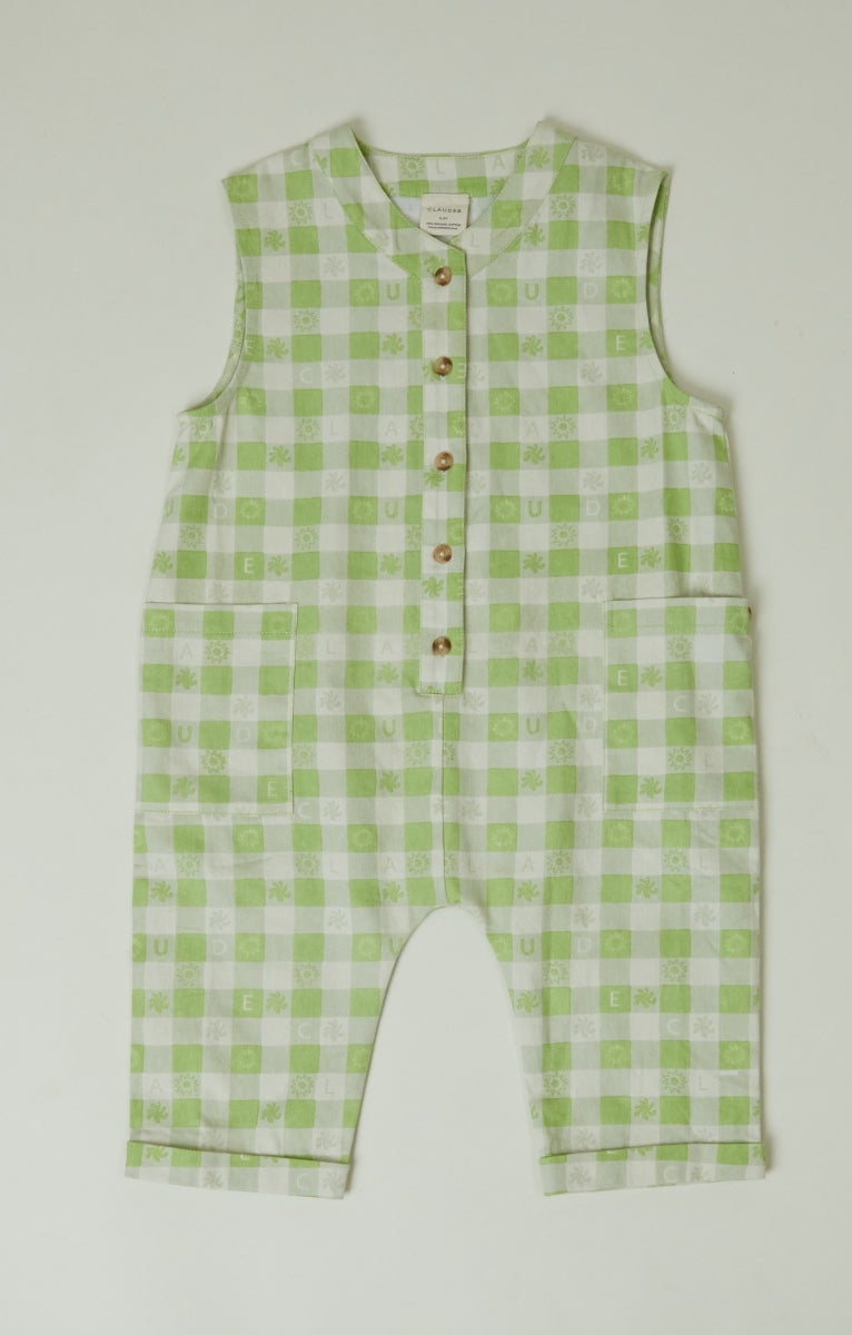 Charlie Sleeveless Overall Gingham