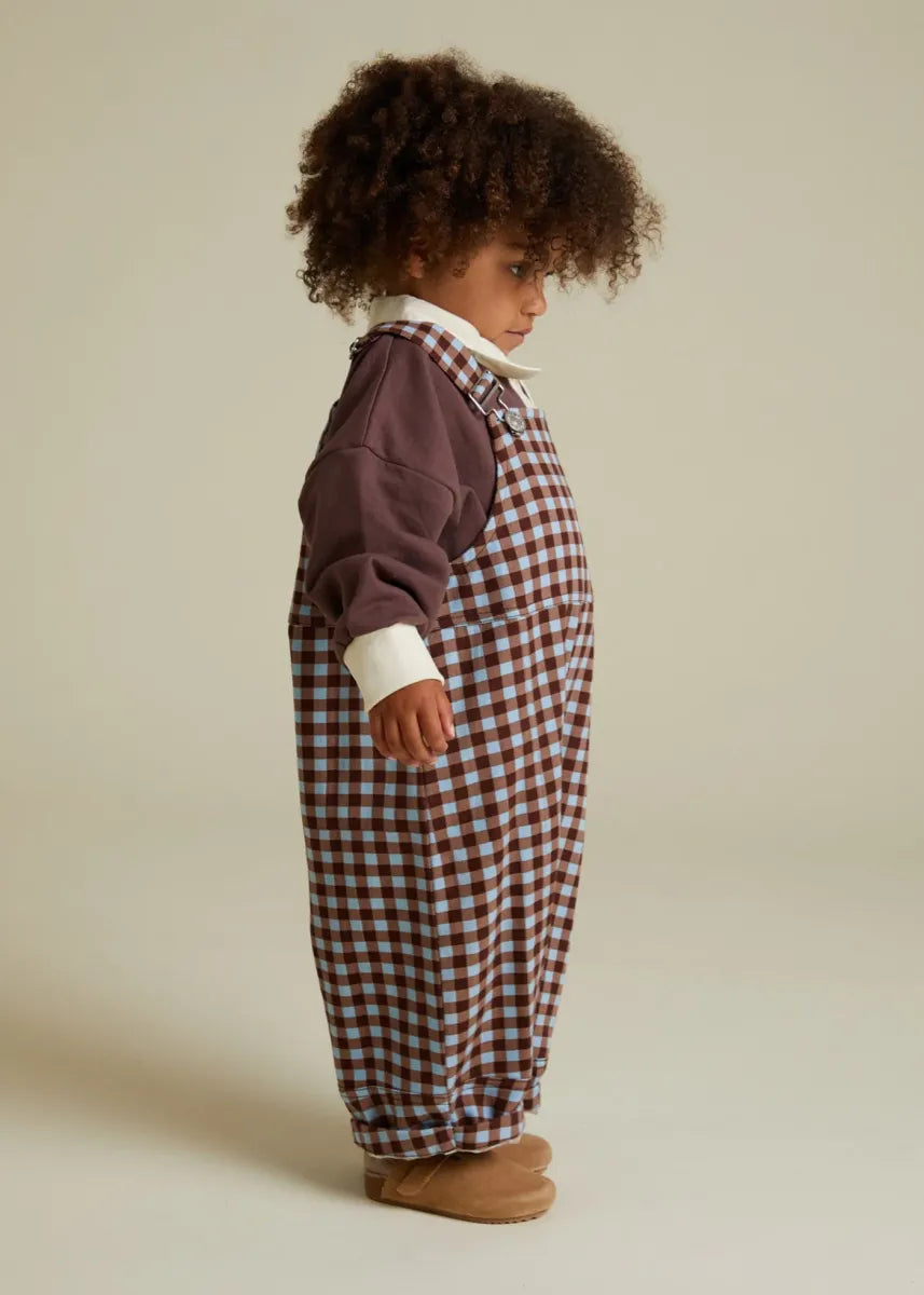 August Sky Gingham Dungaree