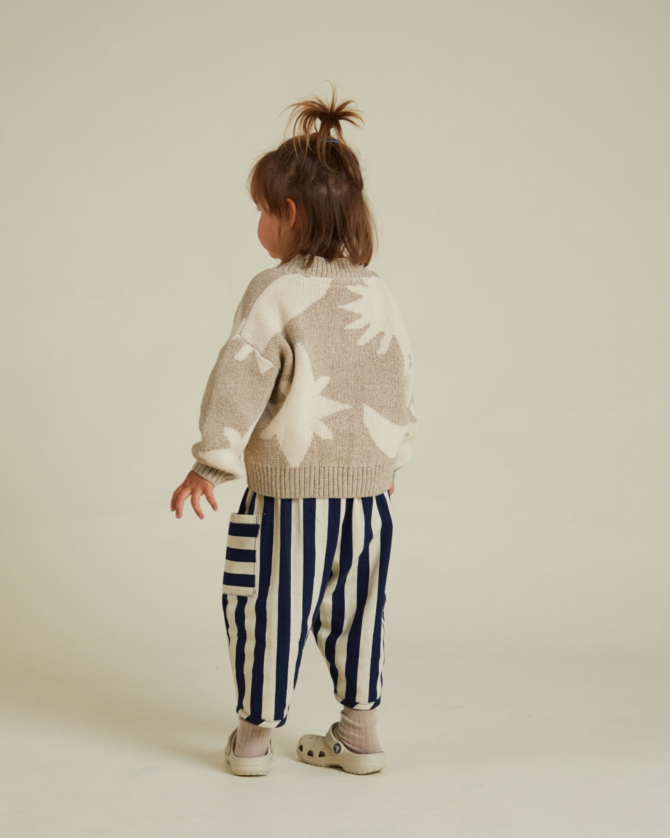 Abstract Neutral Moon Star Cardigan