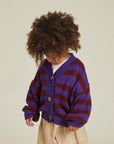 Eben Purple Stripe Cardigan