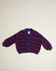 Eben Purple Stripe Cardigan