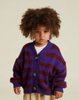 Eben Purple Stripe Cardigan