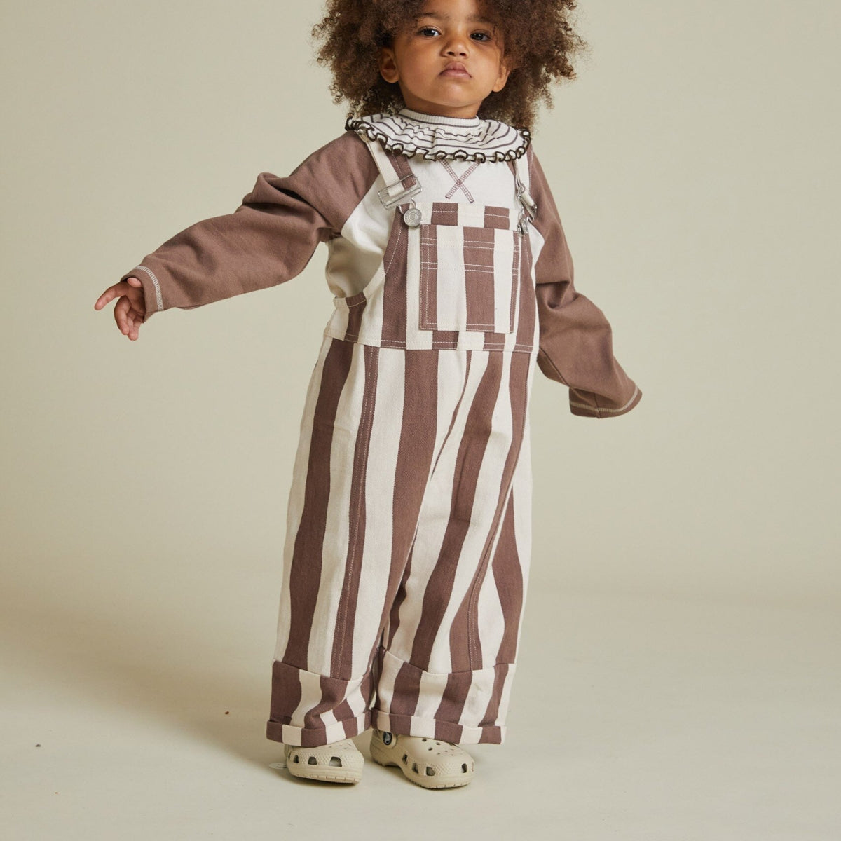 Blythe Choc Stripe Dungaree