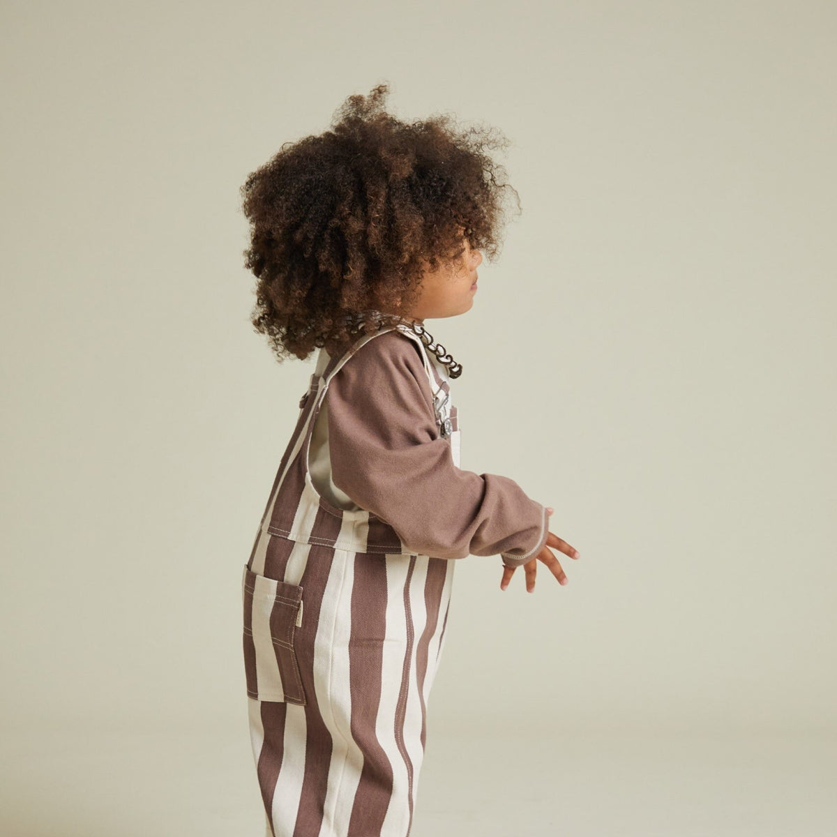 Blythe Choc Stripe Dungaree