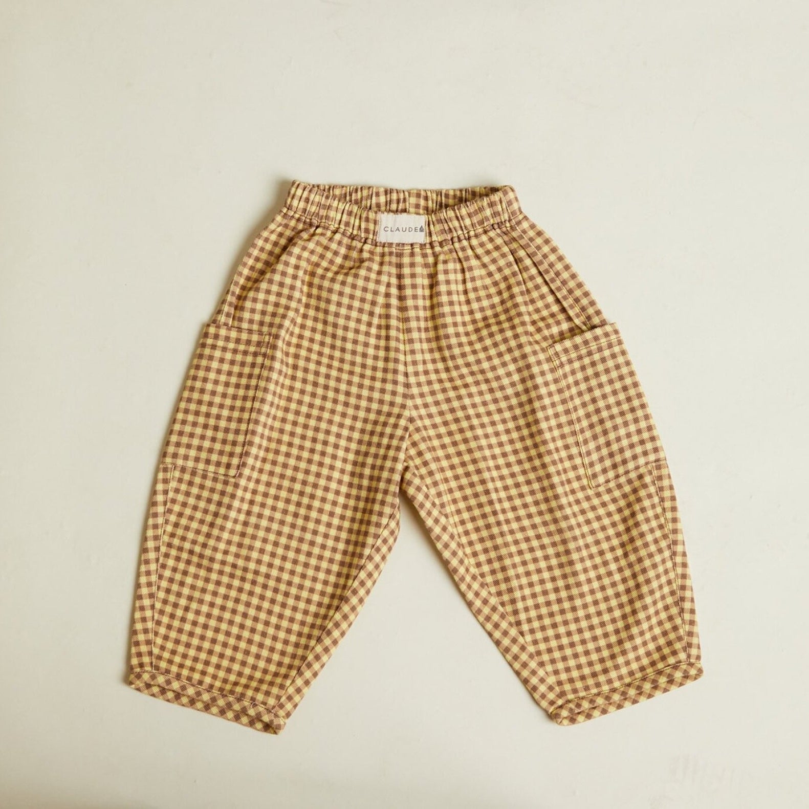Emerson Ochre Gingham Trouser