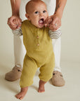 Bay Mustard Knit Romper