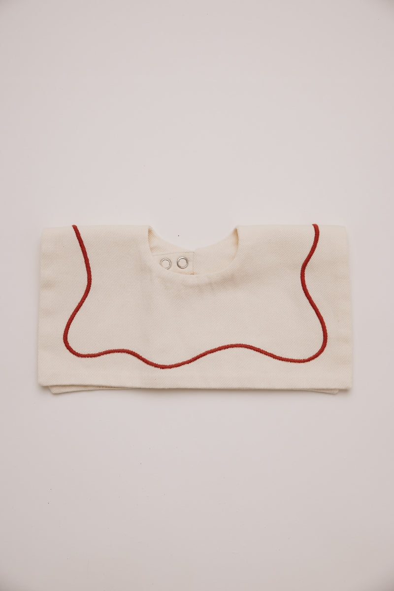 Cali Embroidered Vanilla Ripple Collar Overall