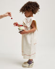 Cali Embroidered Vanilla Ripple Collar Overall