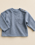RIB LS T-SHIRT BABY BOY - BLUE