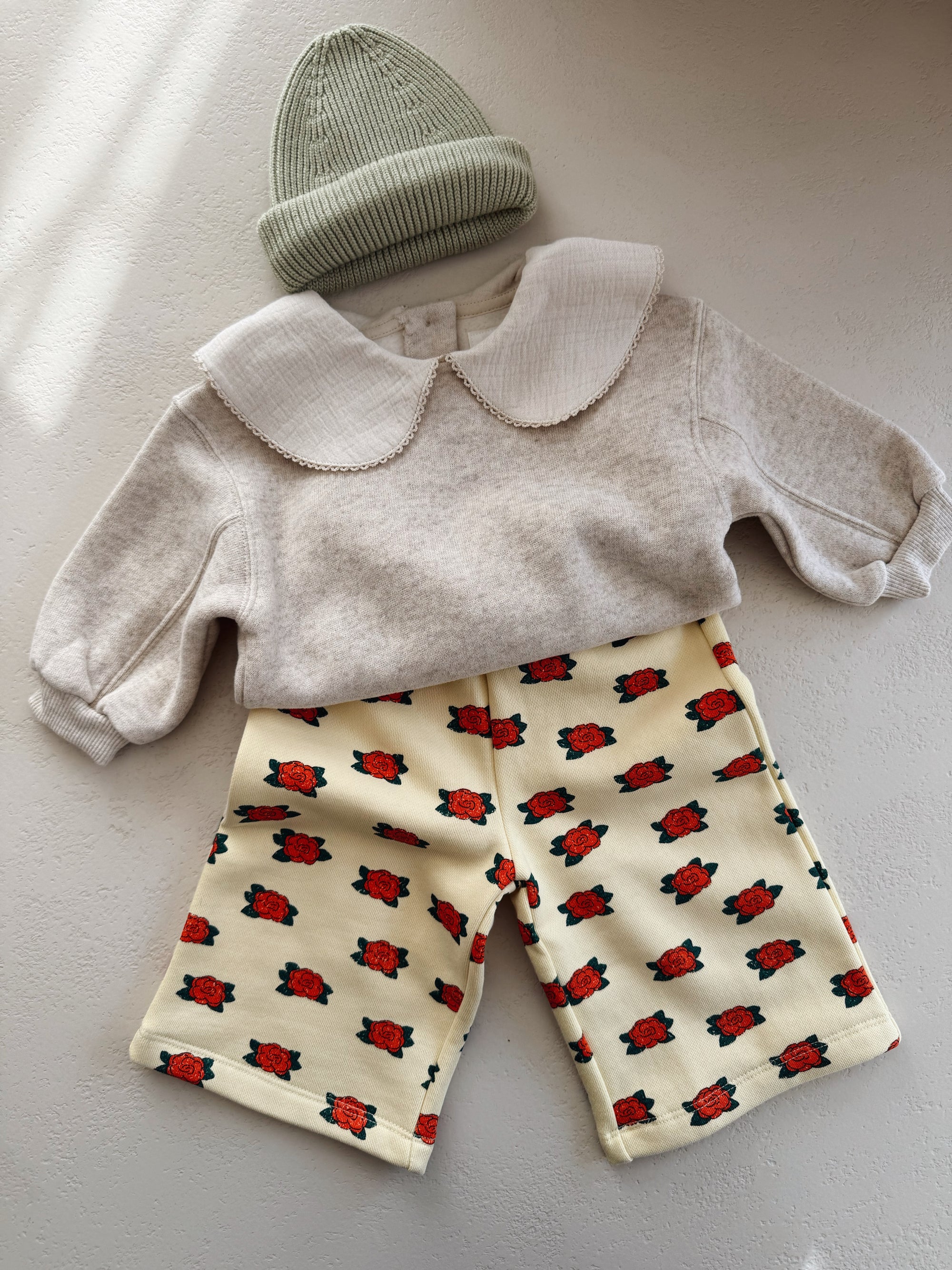 FLEECE SWEATER BABY GIRL - BEIGE MELANGE