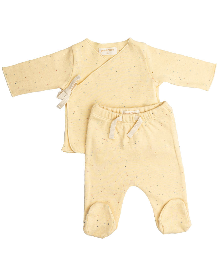 ORGANIC KIMONO SET - BANANA