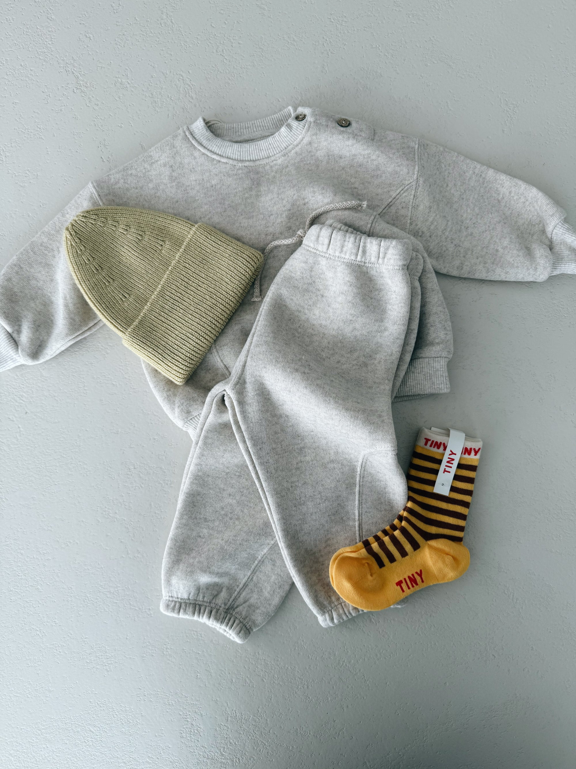 FLEECE SWEATER - BEIGE MELANGE