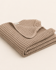 WAFFLE BLANKET 120x120 - cappuccino