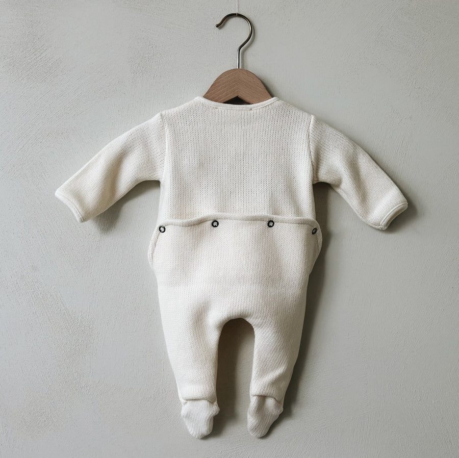 SUPER SOFT ONE PIECE FOOTIE - ECRU - last one 1m