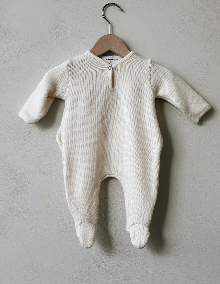 SUPER SOFT ONE PIECE FOOTIE - ECRU - last one 1m