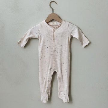 ORGANIC BABY JUMPSUIT - IVORY PINK