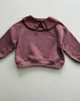 FLEECE SWEATER KIDS - BORDEAUX