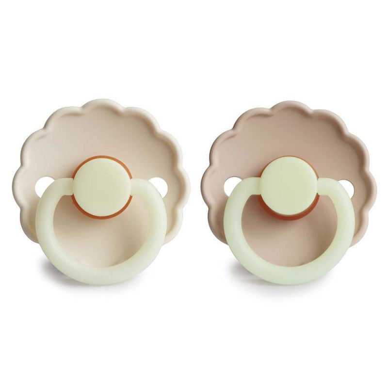 FRIGG BIBS - DAISY Doppelpack NACHT 0-6m - Croissant/Cream
