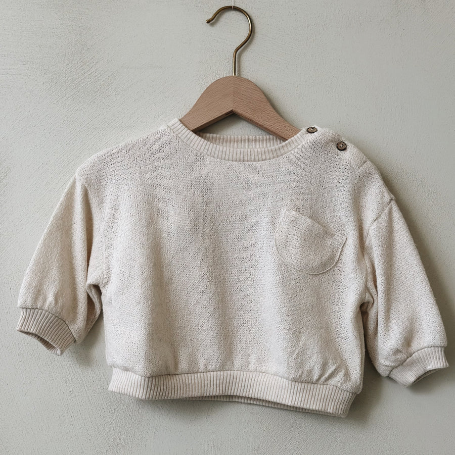 JERSEY SWEATER BEIGE - baby