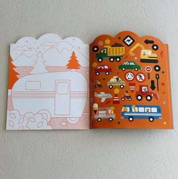KLEURBOEK MET STICKERS - voertuigen