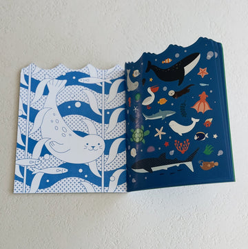 KLEURBOEK MET STICKERS - oceaan