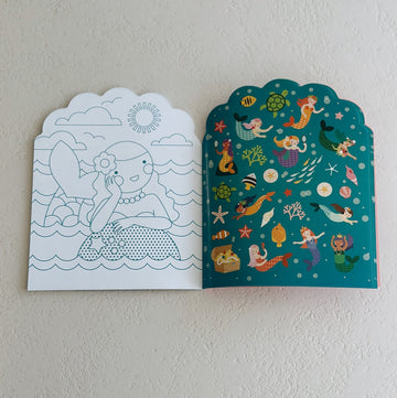 KLEURBOEK MET STICKERS - zeemeerminnen