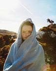 BLANKET GASTON - 140x140 frost blue