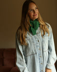 TRIAGLE SCARF JOSEPHINA - Grass