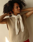 TRIAGLE SCARF JOSEPHINA - Cream