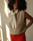 TRIAGLE SCARF JOSEPHINA - Cream