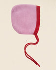 Bonnet Dolly - newborn cotton candy/red