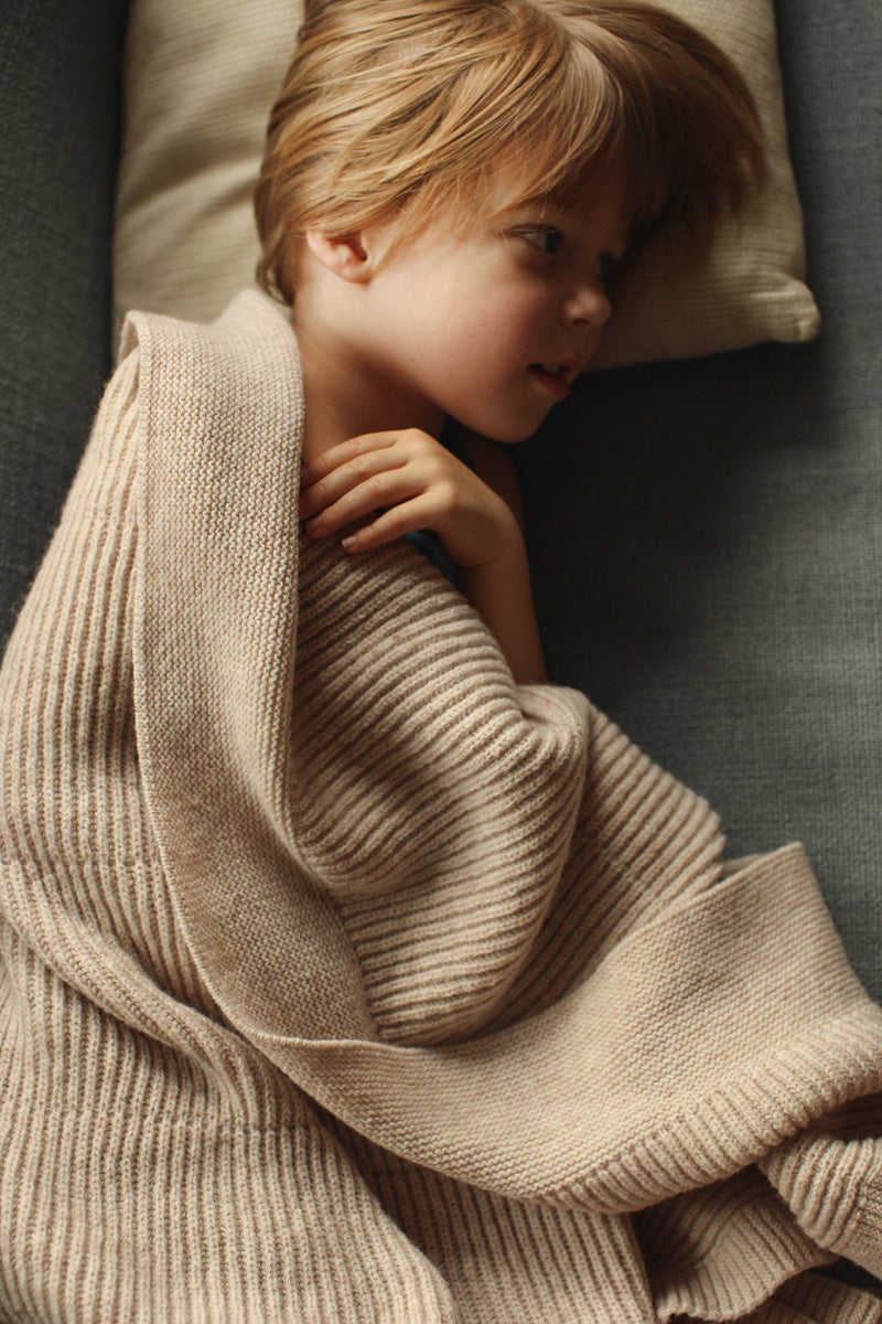 BLANKET GASTON - 140x140 soft beige
