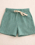 GREEN VICHY SHORTS - BABY & KIDS