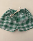GREEN VICHY SHORTS - BABY & KIDS