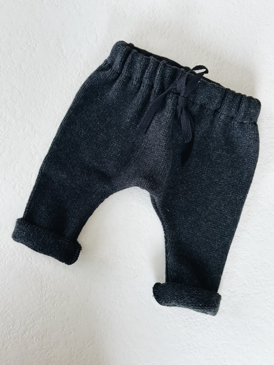 SOFT BABY BAGGY PANTS - CARBON - last one 1m