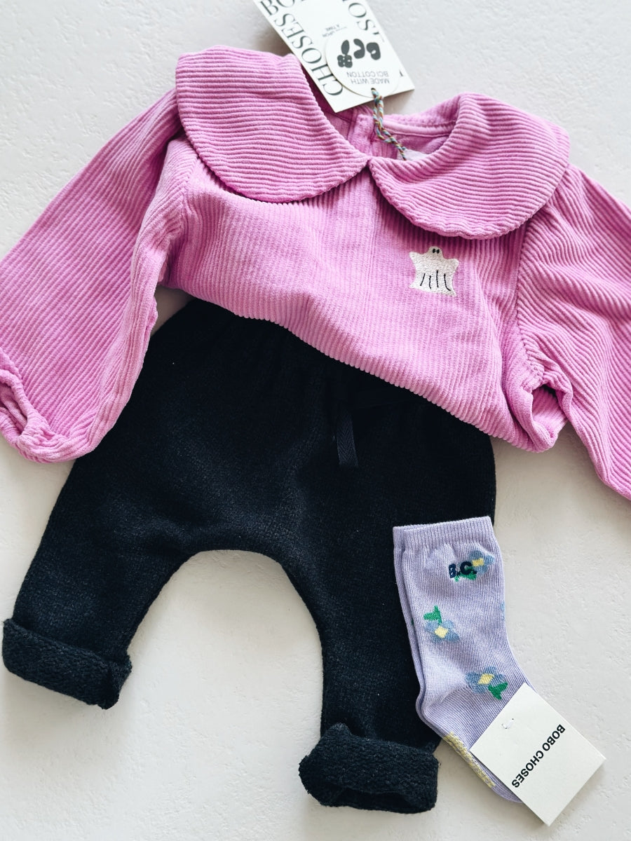 SOFT BABY BAGGY PANTS - CARBON - last one 1m