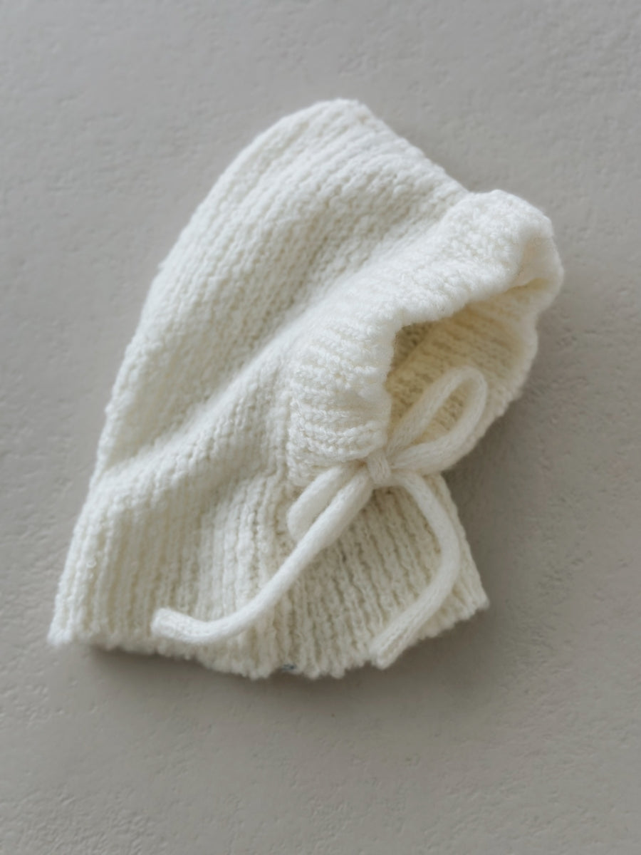 KNITTED BALACLAVA ECRU