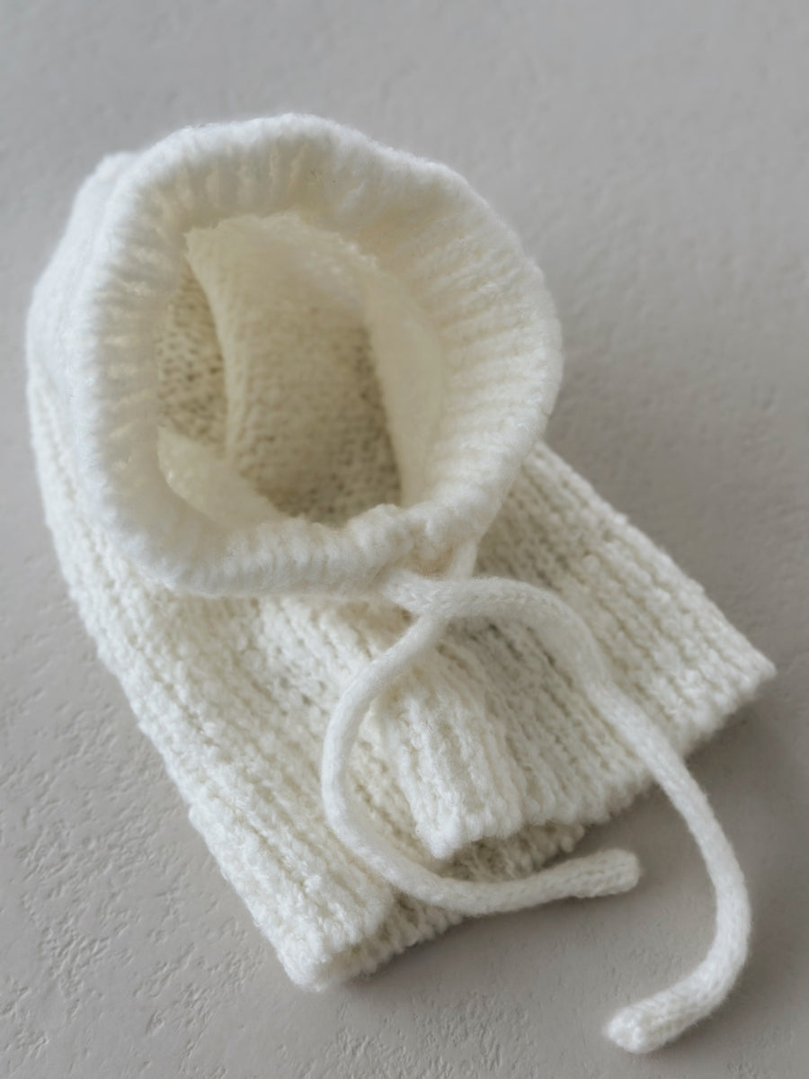 KNITTED BALACLAVA ECRU