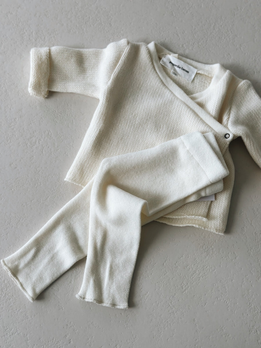 SUPER SOFT BABY PANTS FLEECE - ECRU