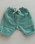 VICHY BAGGY PANTS GREEN - baby & kids