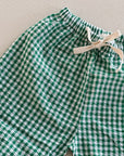 VICHY BAGGY PANTS GREEN - baby & kids