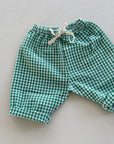 VICHY BAGGY PANTS GREEN - baby & kids