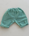 VICHY BAGGY PANTS GREEN - baby & kids