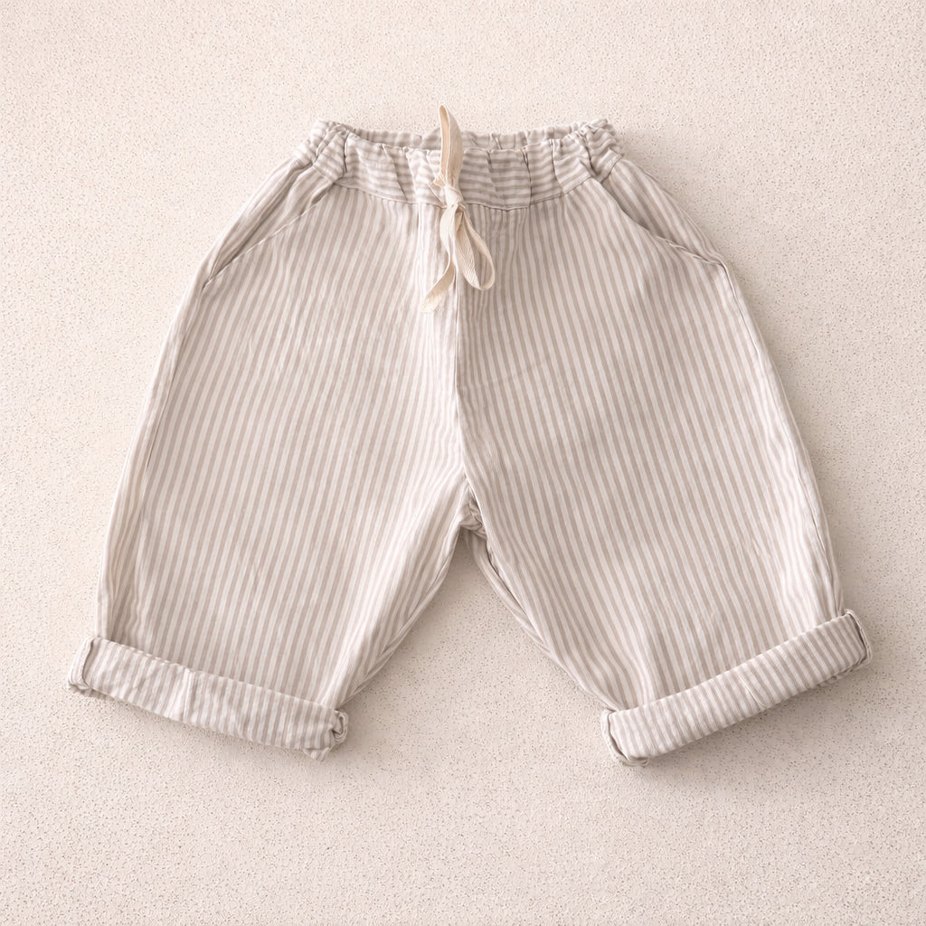 NATURAL STRIPES BAGGY TROUSERS - BABY &amp; KIDS