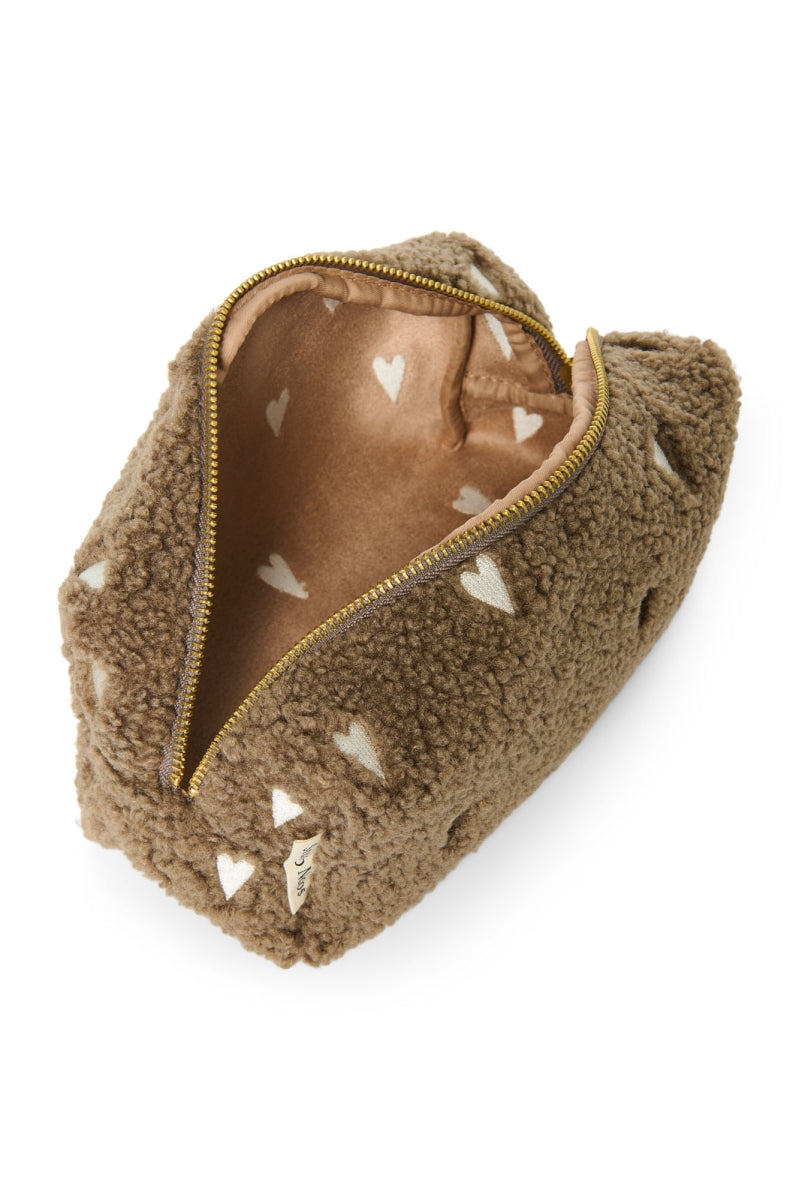 CHUNKY POUCH - BROWN HEARTS