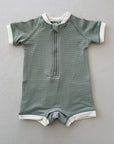 UPF 50+ ZIP ZWEMPAK ONE-PIECE - SAGE