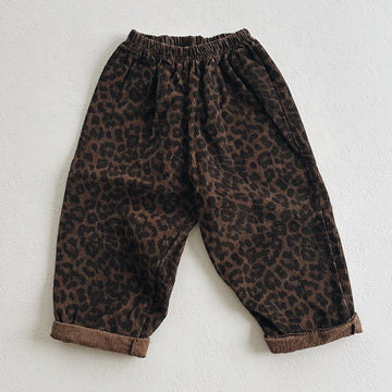 CORDUROY LEOPARD PANTS